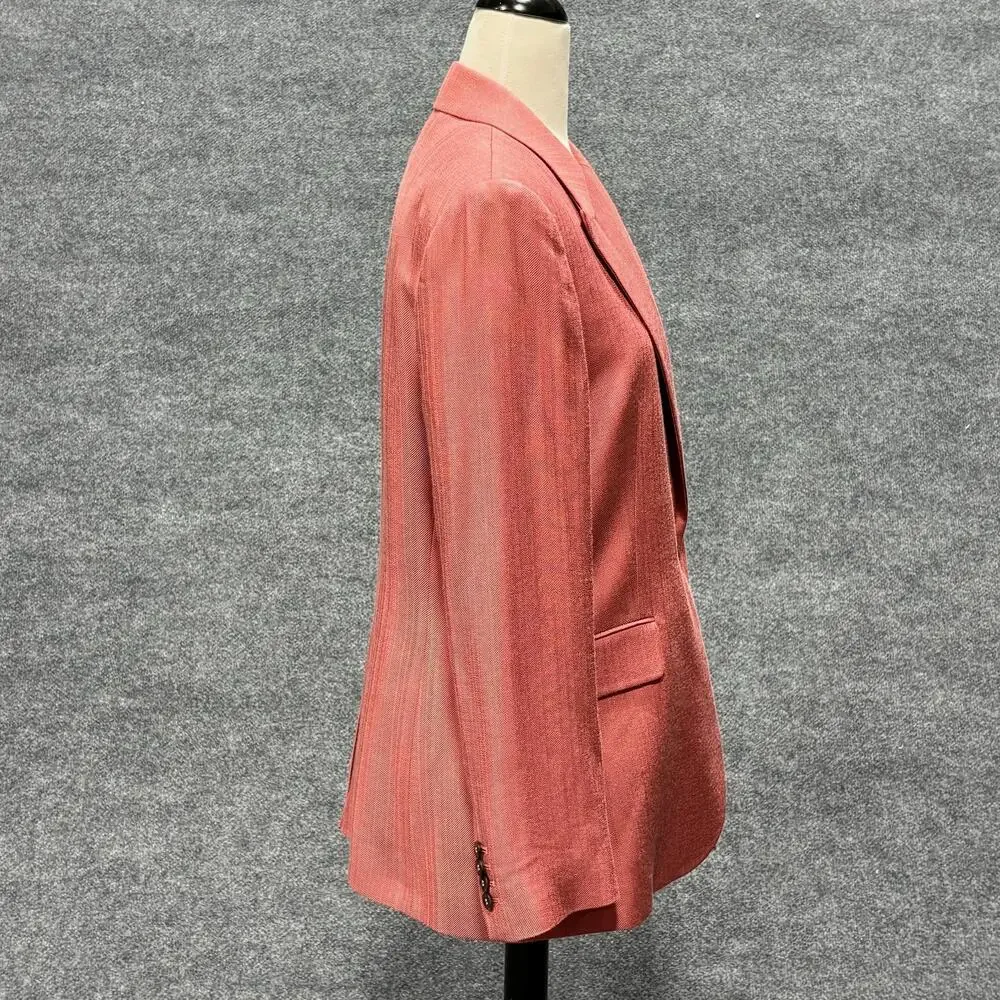 Reiss Blazer Womens 10 Red Jules-SB Suit Jacket Burnt Red Lined Notch Lapel